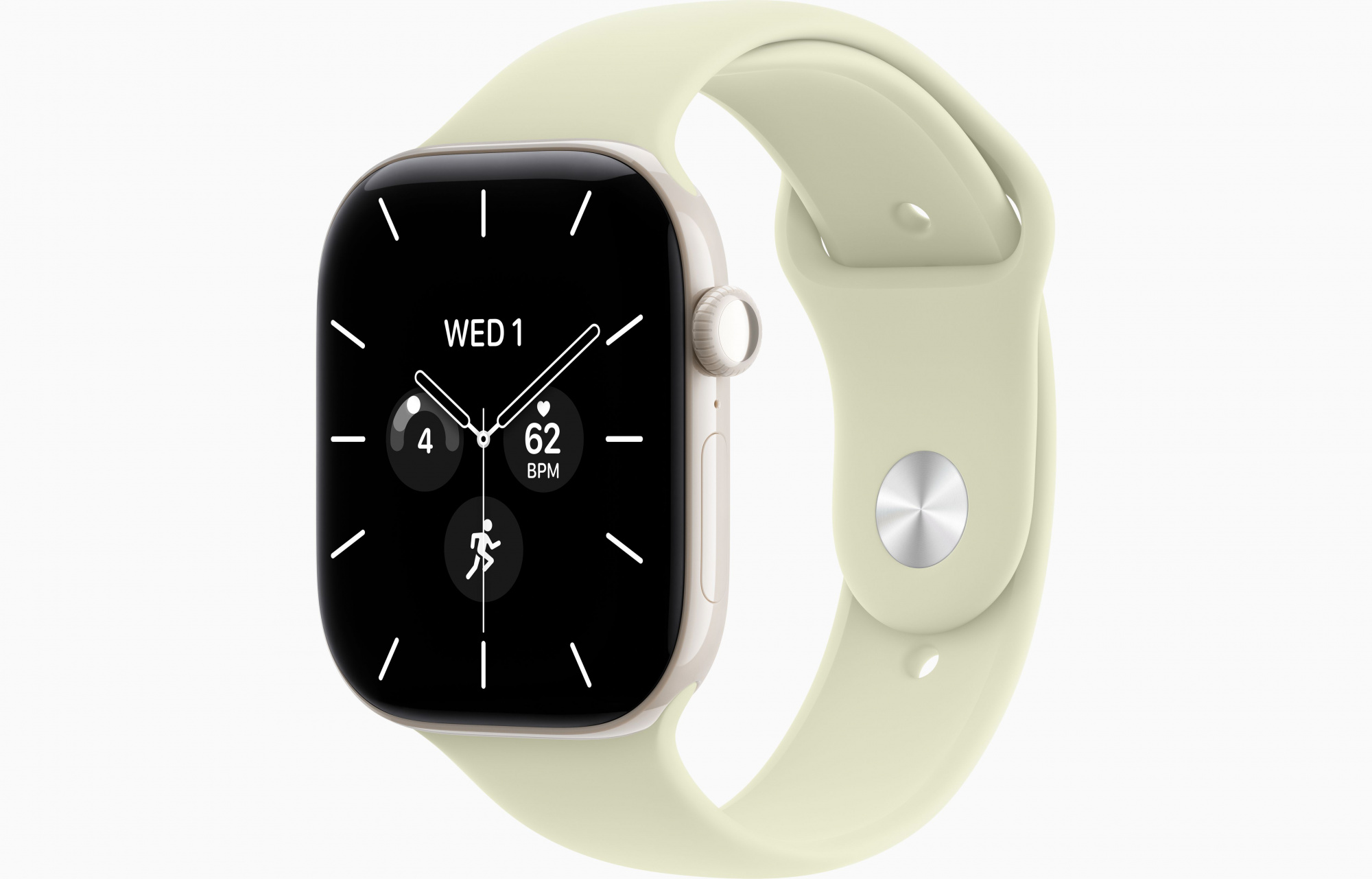 Apple Watch Series 12 (46mm, Pearl White, Sport Band, Pale Succulent, S/M)