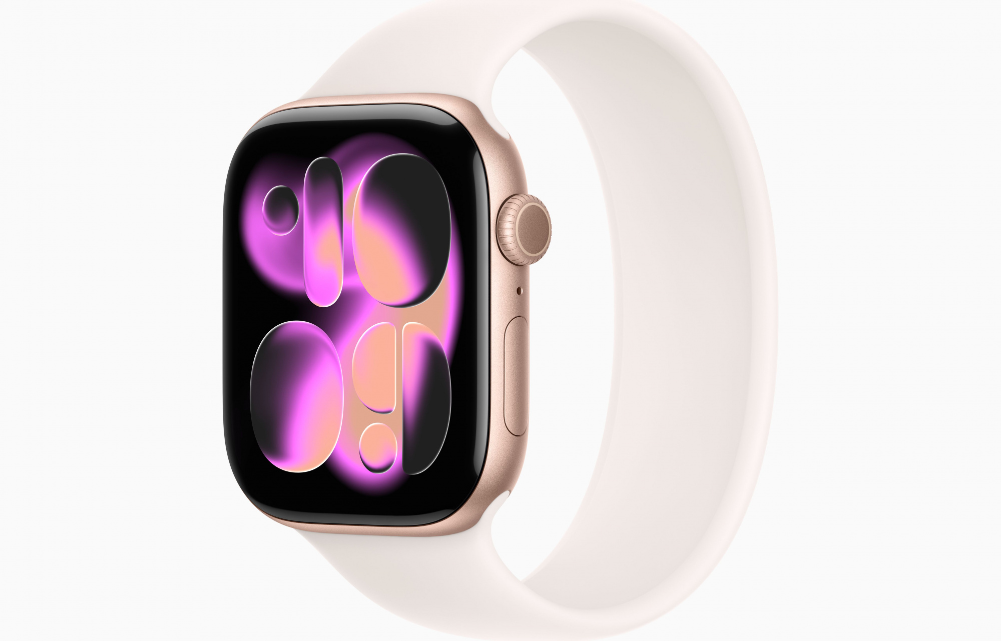 Apple Watch Series 11 (46mm, Rose Gold, Solo Loop, Light Blush, One Size)